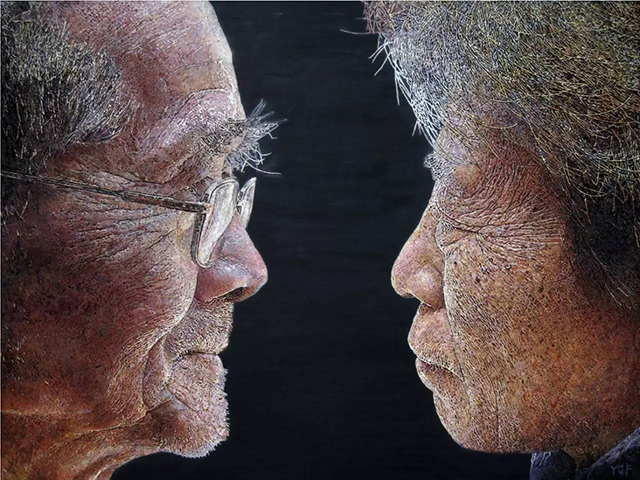 楊國(guó)舫《父親?母親》 140cm×190cm 2009年.jpg